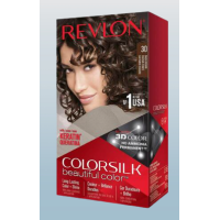 REVLON COLORSILK 3D PERMANENT HAIRCOLOR DARK BROWN 30