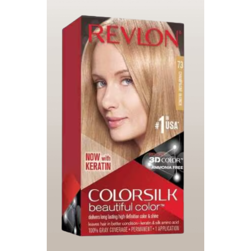 REVLON COLORSILK 3D PERMANENT HAIR COLOUR CHAMPAGNE BLONDE 73