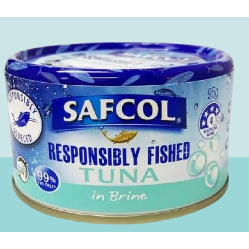 SAFCOL TUNA CANNED FISH IN BRINE 95G