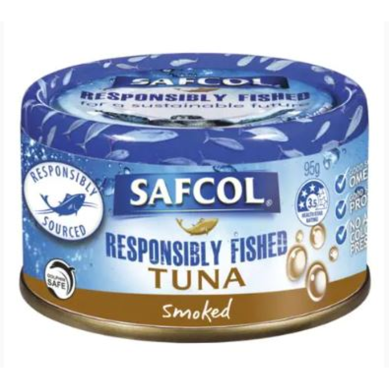 SAFCOL CANNED FISH TUNA IN SMOKED 95G