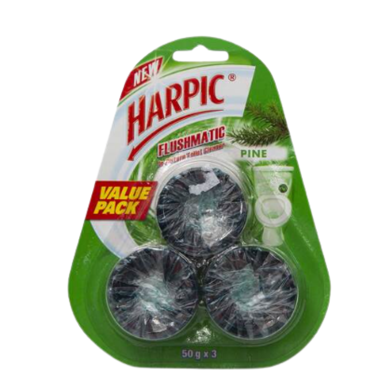 HARPIC IN CISTERN TOILET CLEANER PINE 50g*3