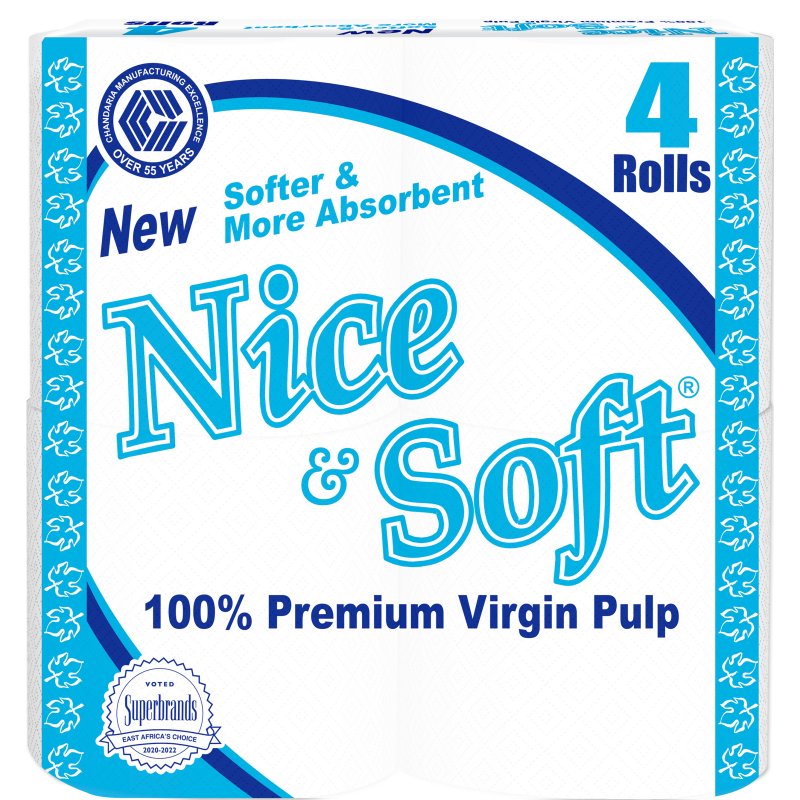 Nice & Soft Toilet Paper 4pieces Unwrapped 12Packs in a Carton	