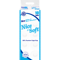 Nice & Soft Toilet Paper 10pieces Uwrapped 4Packs in a Carton