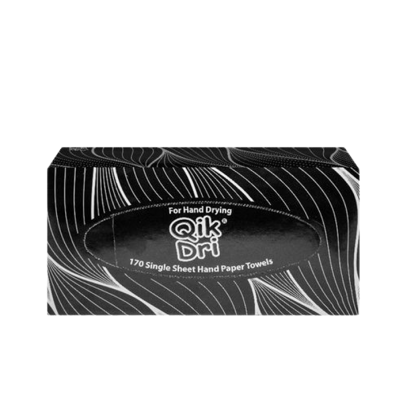 Qik Dri Embossed 170sheets Hand Paper Towel Box, 12 packets in a Carton