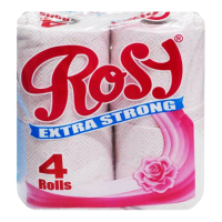 Rosy Toilet Tissue Printed 4 Rolls in a Pack Wrapped, 12packs in a carton