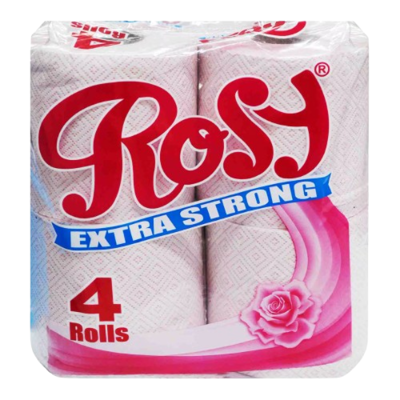 Rosy Toilet Tissue Printed 4 Rolls in a Pack Wrapped, 12packs in a carton