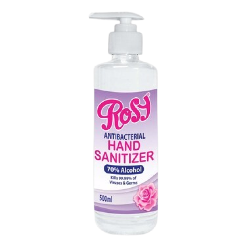 Rosy Hand Sanitizer Gel Pump 500ml, 6 bottles in a Carton
