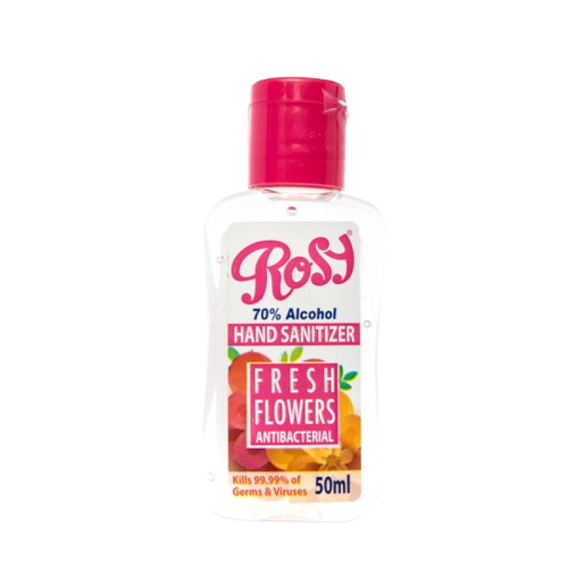 Rosy Hand Sanitizer Gel Fresh Flowers 50ml, 24 bottles in a Carton