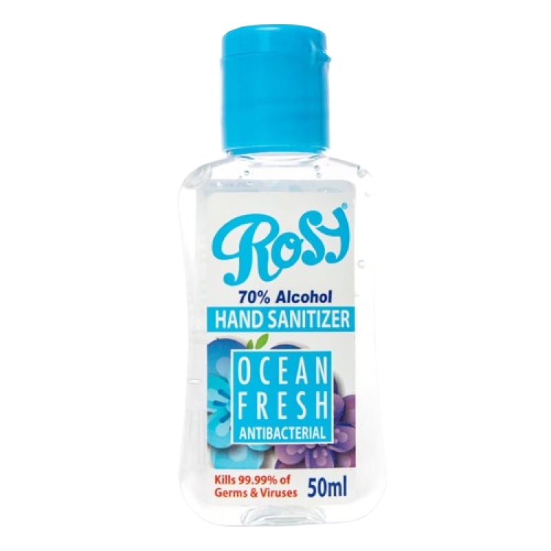 Rosy Hand Sanitizer Gel Ocean Fresh 50ml, 24 bottles in a Carton