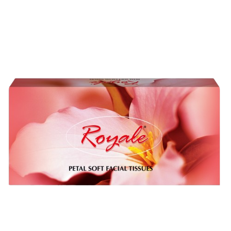 Royale 80 sheets Facial Tissues Red 48 packets in a Carton