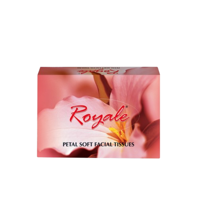 Royale 80 sheets Facial Tissues Red 18 packets in a Carton