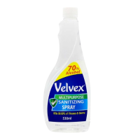 Velvex Multipurpose Sanitizer Spray Refill 530ml, 6 bottles in a Carton