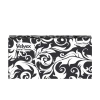 Velvex 100sheets Facial Tissues Soft Pack Black Standard 24 packets in a Carton