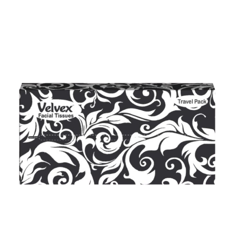 Velvex 100sheets Facial Tissues Soft Pack Black Standard 24 packets in a Carton