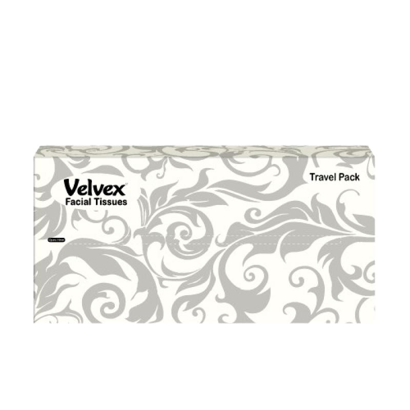 Velvex 100sheets Facial Tissues Soft Pack Silver Junior 24 packets in a Carton