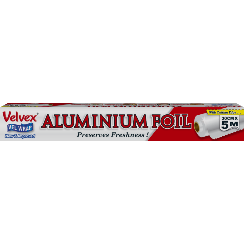 Velvex Aluminium Foil 30cm x 5Metres, 36 packets per Carton