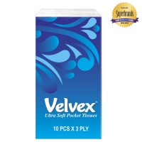 Velvex 10sheets Pocket Tissues Blue Loose 120 packets in a Carton