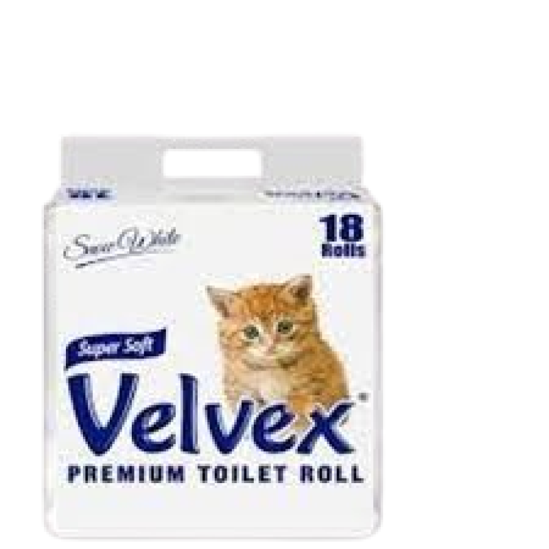 Velvex Premium Tissue Paper 18packs Unwrapped ( 4 packs per carton)