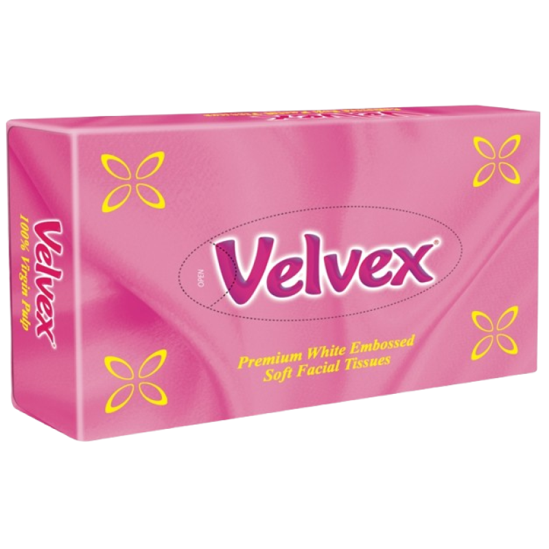Velvex 50sheets Embossed Pink Facial Tissue Junior 48 Packets In A Carton