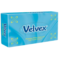Velvex 50sheets Embossed Blue Facial Tissue Junior 48 Packets In A Carton