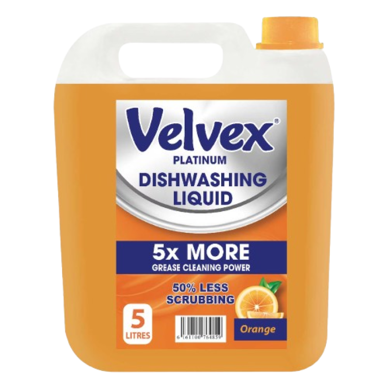 Velvex Dishwashing Liquid Orange 5litres