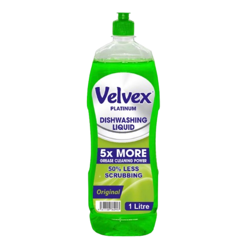 Velvex Dishwashing Liquid Original 1litre, 6 Bottles Per Carton