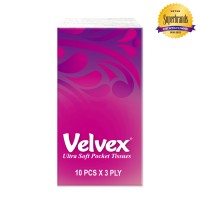 Velvex 10sheets Pocket Tissues Pink Loose 120 packets in a Carton