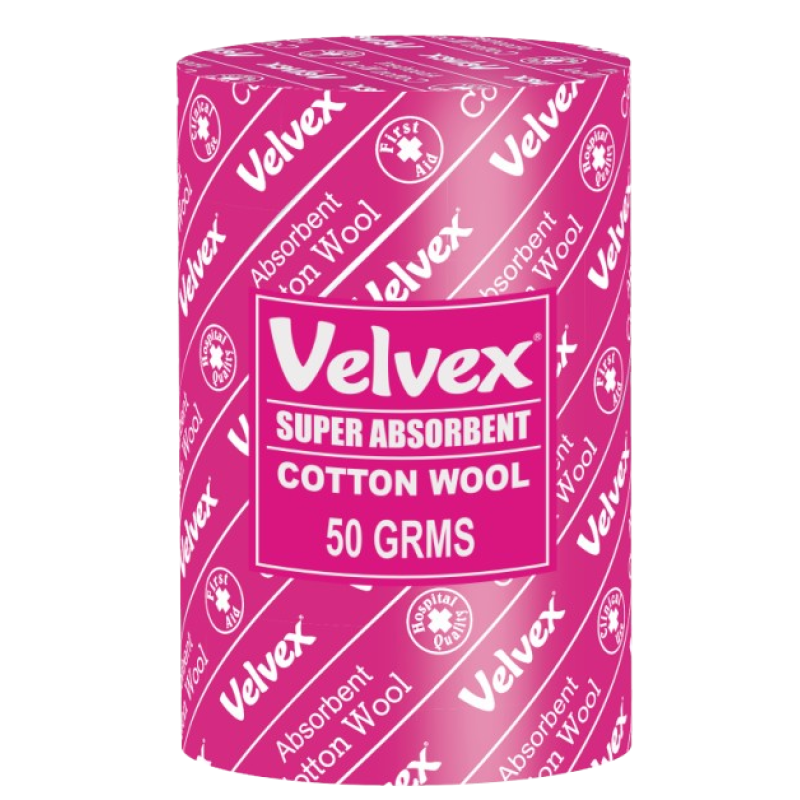 Velvex Cotton Wool 50grams, 120 packets in a Carton