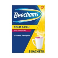 Beechams cold & flu black currant 5's
