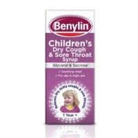 Benylin children cough & sore throat syrup 125ml