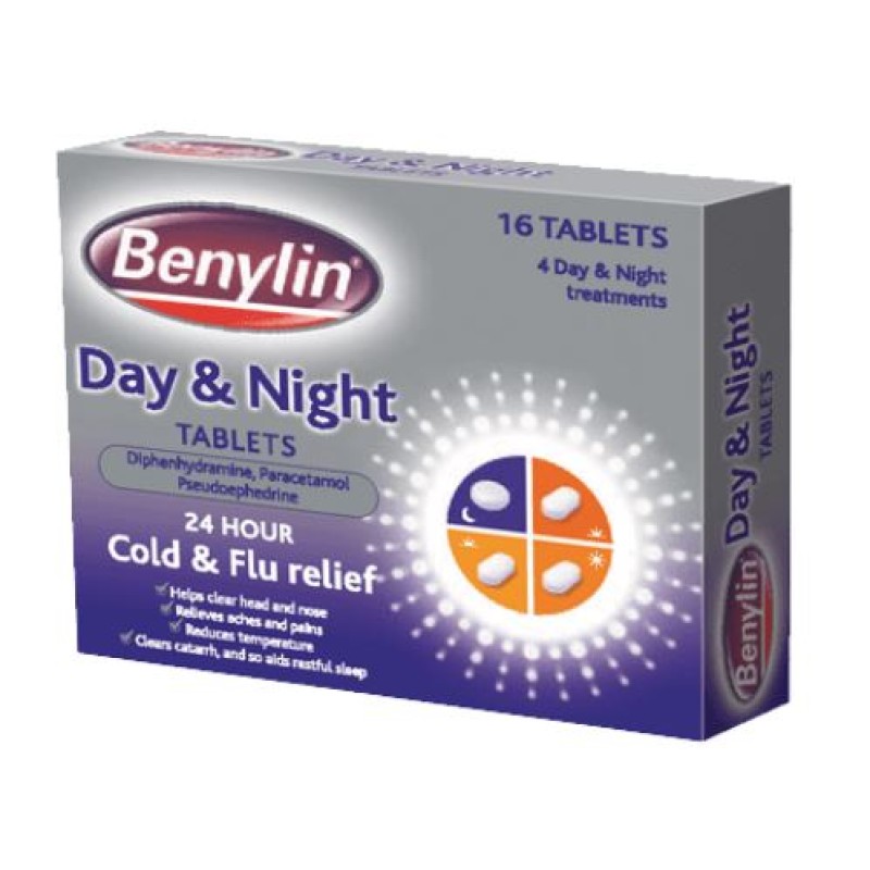 Benylin day & night relief tabs 16s