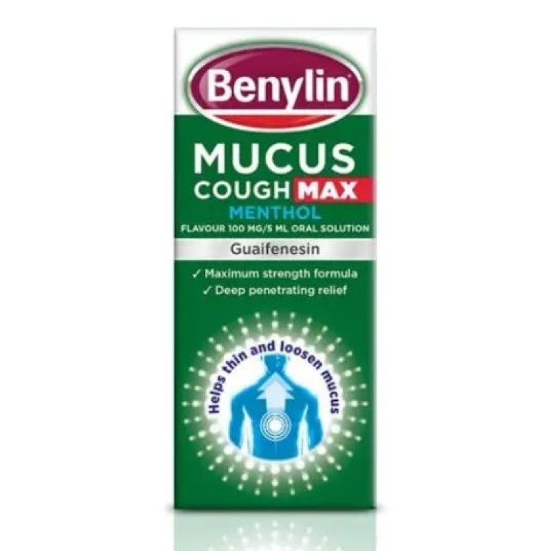 Benylin mucus cough max menthol 150ml