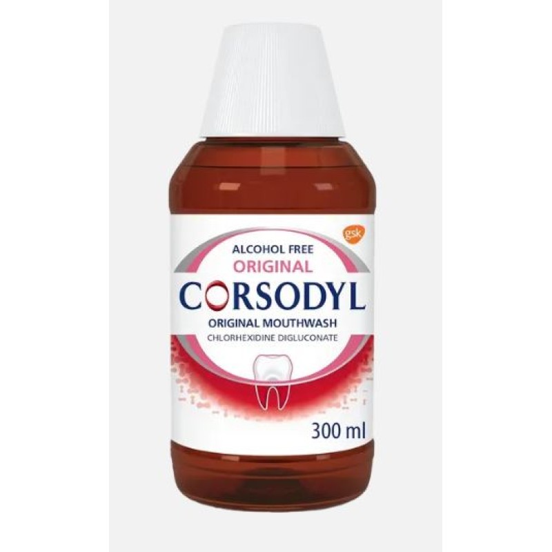 Corsodyl 0.2% alcohol free original mouthwash 300ml