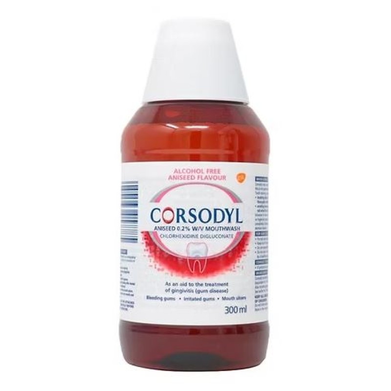 Corsodyl Alcohol free aniseed mouthwash 300ml