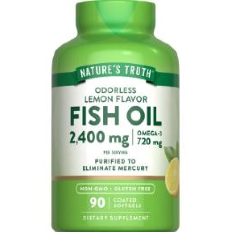 Nature’s Truth Odourless Fish Oil 2400mg Softgels – 90 Capsules