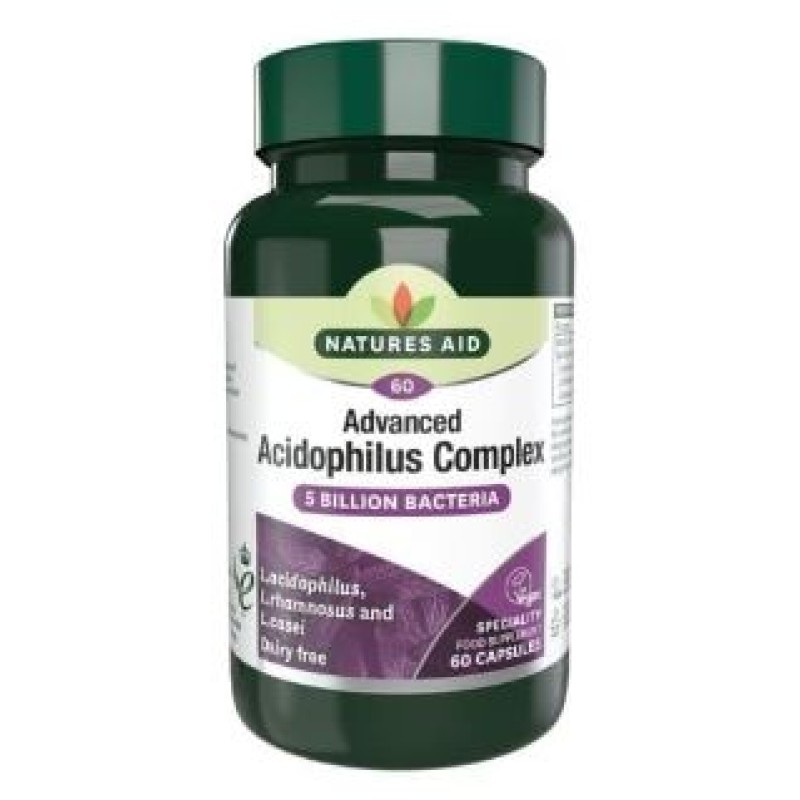 Natures aid Acidophilus Complex 5 Billion Bacteria (Vegan) 60 Capsules
