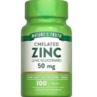 Nature’s Truth Chelated Zinc Gluconate - 100 Tablets