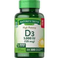 Nature’s Truth Vitamin D3 5000IU (125mcg) QR Softgels 130 Capsules