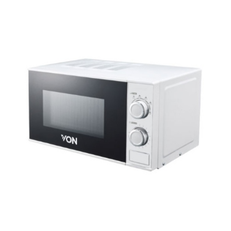 VON VAMS-20MGW MICROWAVE OVEN, SOLO 20L MECHANICAL - WHITE