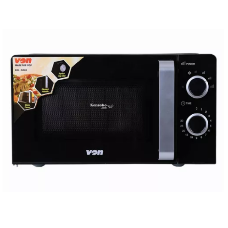 VON VAMS-20MGX MICROAVE OVEN SOLO 20L, MECHANICAL– BLACK