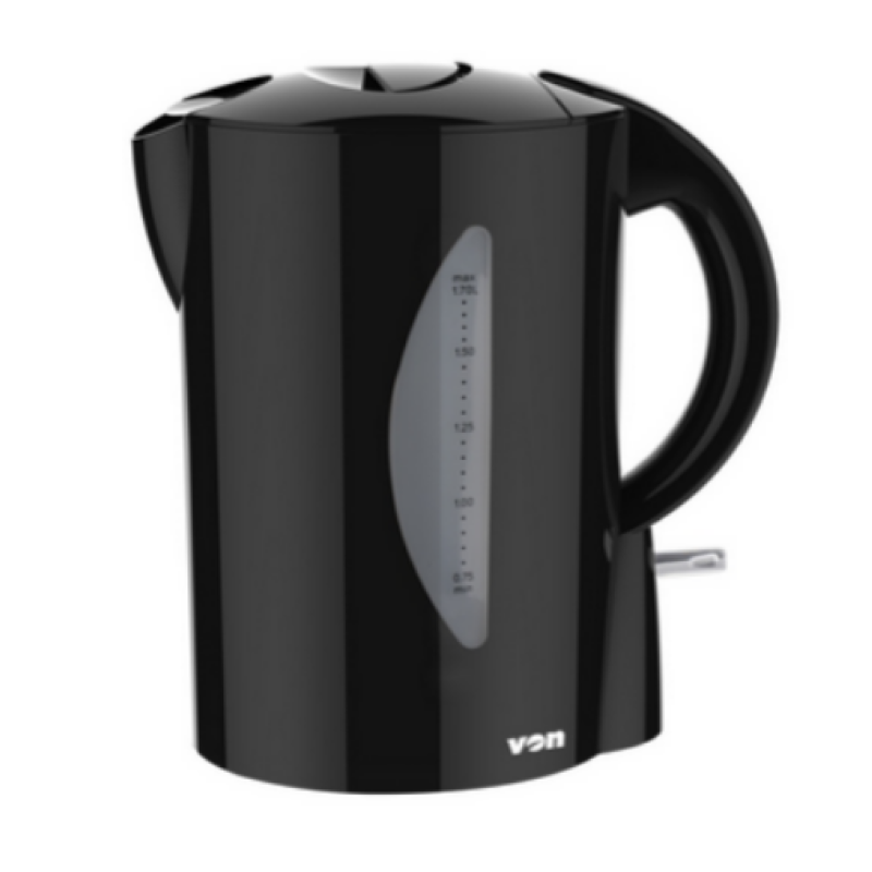 VON VSKC17BVK 1.7L CORDED KETTLE 2200W - BLACK