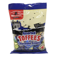 WALKERS ASSORTED TOFFEES AND CHOCOLATE ECLAIRS 150G  