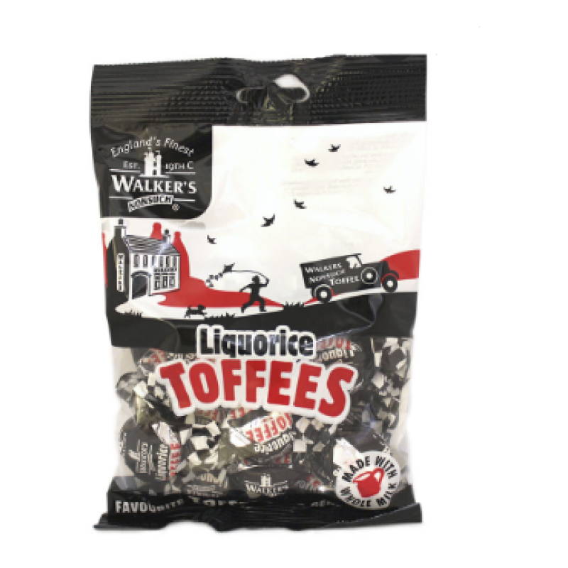 WALKERS TOFFEES LIQUORICE 150g 