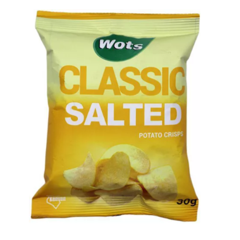 WOTS CLASSIC SALTED POTATO CRISPS 30G