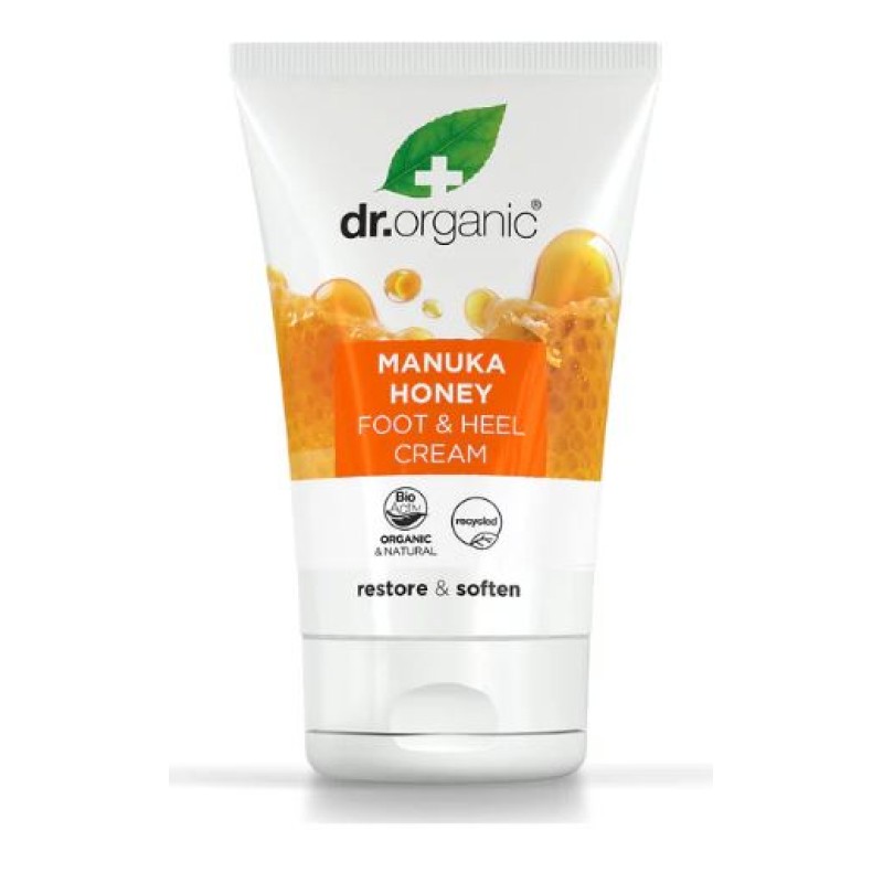 Dr organic manuka honey foot and heel cream cream 125ml