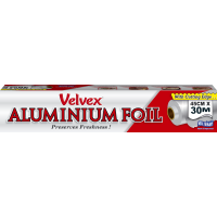Velvex Aluminium Foil 45cm x 30Metres, 6 packets per Carton