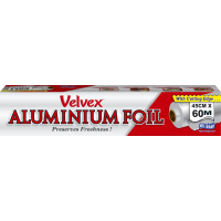 Velvex Aluminium Foil 45cm x 60Metres, 6 packets in a Carton
