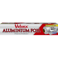 Velvex Aluminium Foil 45cm x 90Metres, 6 packets in a Carton