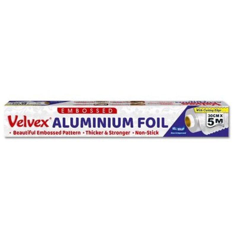 Velvex Embossed Aluminium Foil 45cm x 30Metres