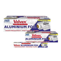 Velvex Embossed Aluminium Foil 45cm x 5Metres